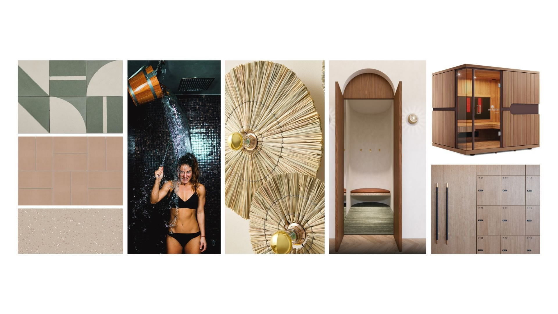 spa room concept moodboard