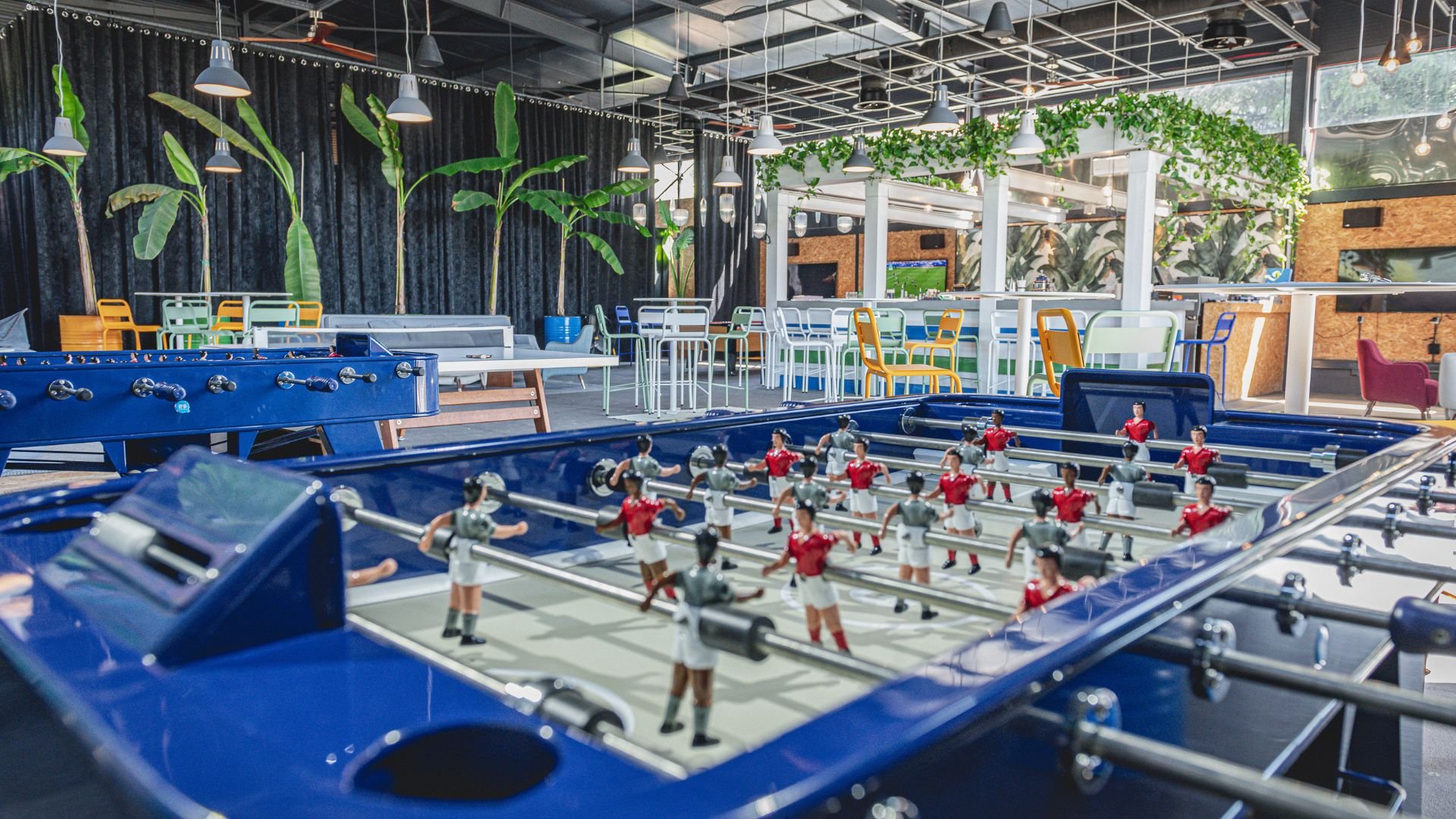 blue room sports bar design porto montenegro biofilico