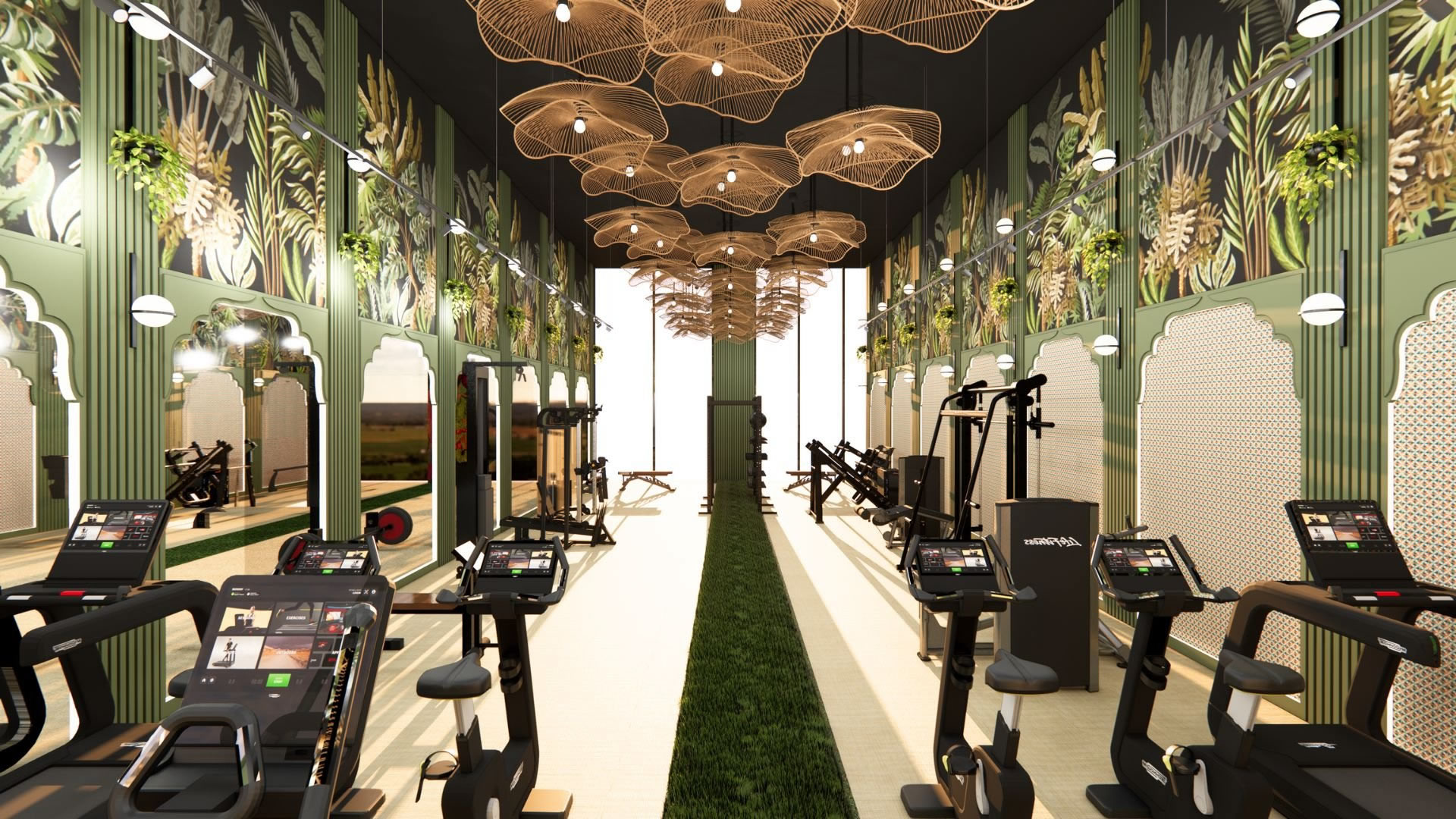 Silver Lagoon Limited gym interior render cardio machines